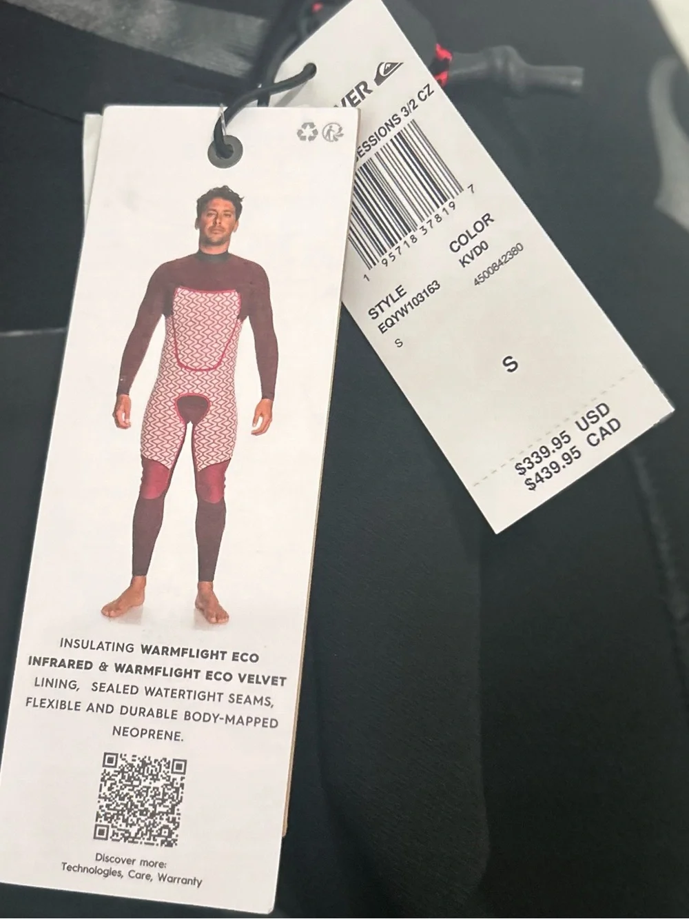 Quiksilver mens 3/2mm wetsuit